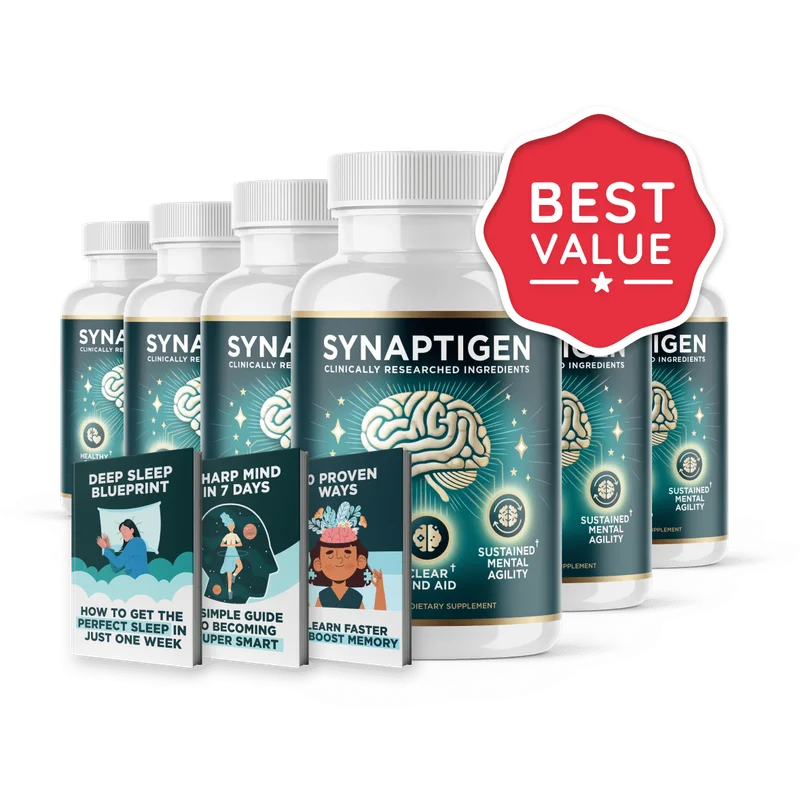 Synaptigen Cognitive Supplement Bottle (6 Bottle / 180 Day Pack)